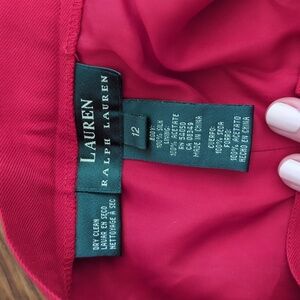 100% silk red Ralph Lauren trousers